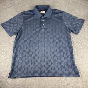 Brooks Brothers Polo Shirt Men Large‎ Blue All Over Rf Red Fleece